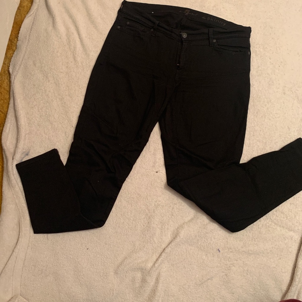 7 For All Mankind black skinny jeans